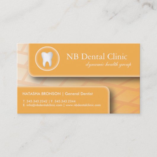 Cartes de visite dentistes / dentistes généraux (Devant)