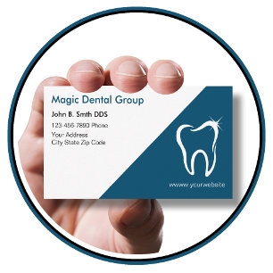 Cartes de visite dentistes modernes brillants