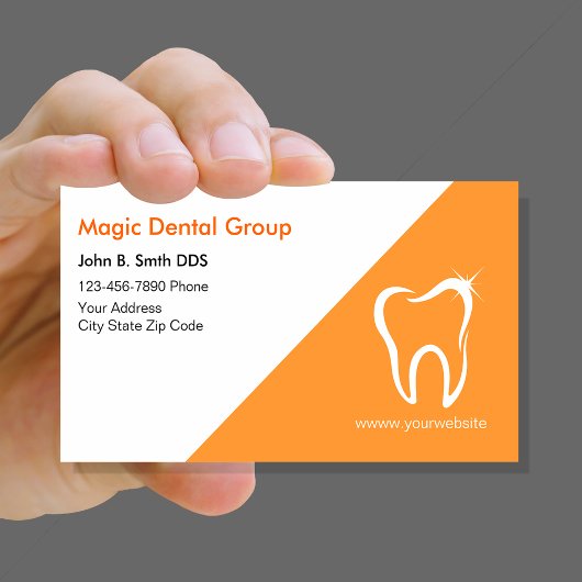 Cartes de visite dentistes modernes brillants