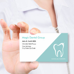 Cartes de visite dentistes modernes brillants