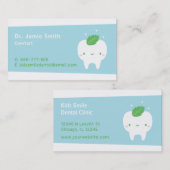 Cartes de visite dentistes pour souris mignonne po (Devant / Derrière)