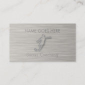 Cartes de visite d'entraînement de soccer "acier" (Devant)