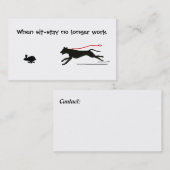 Cartes de visite d'entraîneur de chien (Devant / Derrière)