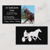 Cartes de visite d'entraîneur de course (Devant / Derrière)