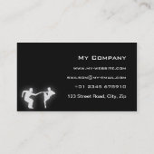 Cartes de visite d'entraîneur de danse (Dos)