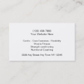 Cartes de visite d'entraîneur de forme physique (Dos)
