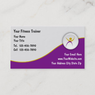 Cartes de visite d'entraîneur de forme physique
