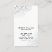 Cartes de visite d'entraîneur de santé (Dos)