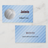 Cartes de visite d'entraîneur de volleyball (Devant / Derrière)