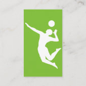 Cartes de visite d'entraîneur de volleyball (Dos)