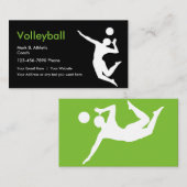 Cartes de visite d'entraîneur de volleyball (Devant / Derrière)