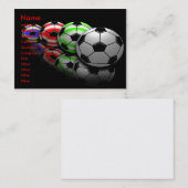 Cartes de visite d'entraîneur du football (Devant / Derrière)