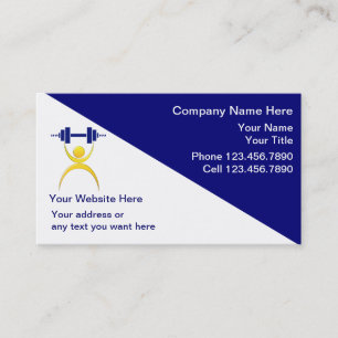 Cartes de visite d'entraîneur personnel