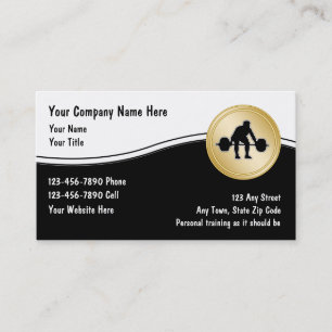 Cartes de visite d'entraîneur personnel
