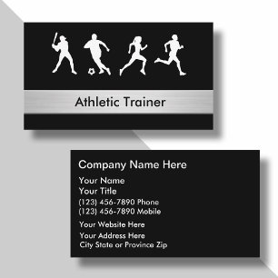 Cartes de visite d'entraîneur sportif