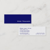 Cartes de visite d'entraîneurs de chiens blancs de (Devant / Derrière)