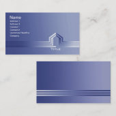 Cartes de visite d'entrepreneur de bâtiment (Devant / Derrière)