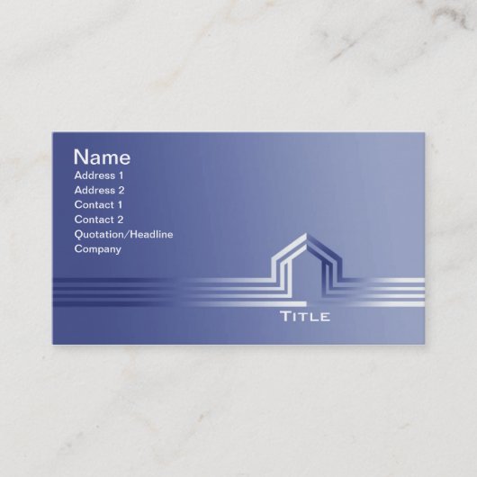 Cartes de visite d'entrepreneur de bâtiment (Devant)