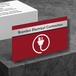 Cartes de visite d'entrepreneur électricien
