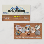 Cartes de visite d'entrepreneur général (Devant / Derrière)