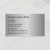 Cartes de visite d'entreprise (Dos)