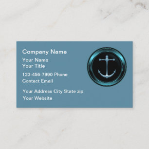 Cartes de visite d'entreprise de bateau de pêche m