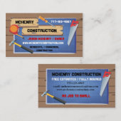 Cartes de visite d'entreprise de construction (Devant / Derrière)