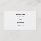 Cartes de visite d'entreprise de gestion de (Dos)