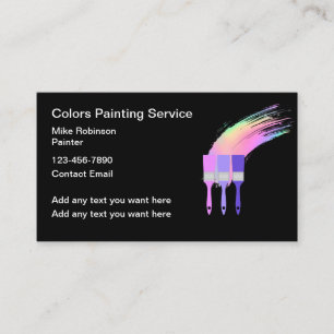 Cartes de visite d'entreprise de peintre de maison