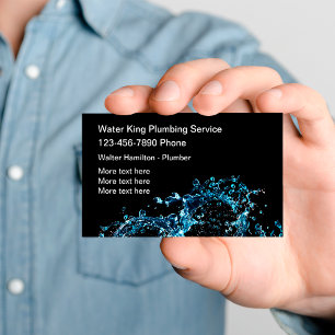 Cartes de visite d'entreprise de plomberie Service