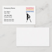 Cartes de visite d'entreprise pour peintre maison  (Devant / Derrière)