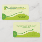 Cartes de visite d'entretien de pelouse (Devant / Derrière)