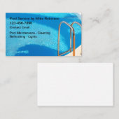 Cartes de visite d'entretien de piscine (Devant / Derrière)