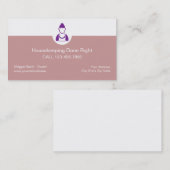 Cartes de visite d'entretien ménager (Devant / Derrière)