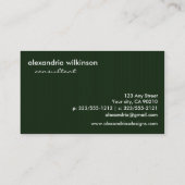 Cartes de visite d'enveloppes élégantes de monogra (Dos)