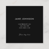 Cartes de visite déprimés floraux foncés blancs (Dos)