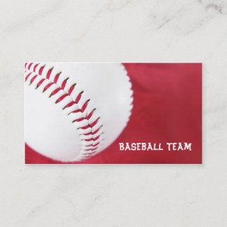 Cartes de visite d'équipe de baseball