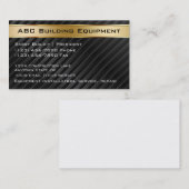 Cartes de visite d'équipement de bâtiment (Devant / Derrière)