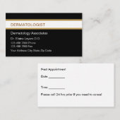 Cartes de visite dermatologues (Devant / Derrière)