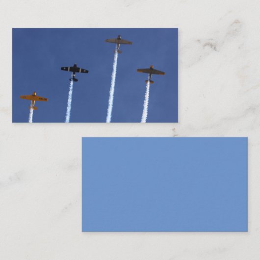 Cartes de visite des avions de guerre (Devant / Derrière)