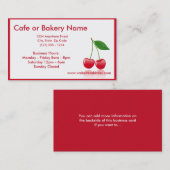 Cartes de visite des cerises D2 (Devant / Derrière)