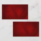 Cartes de visite des Coeurs rouges du sang (Devant / Derrière)