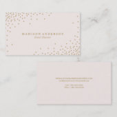 Cartes de visite des confettis | d'or (Devant / Derrière)