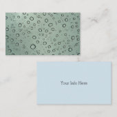 Cartes de visite des gouttes d'eau (Devant / Derrière)