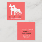 Cartes de visite des Grands Danois (Devant / Derrière)