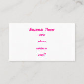 Cartes de visite des grands points (Dos)