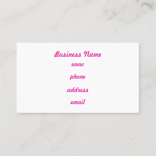 Cartes de visite des grands points (Dos)