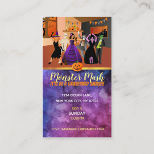 Cartes de visite des invitations Halloween