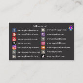 Cartes de visite des médias sociaux 11 (Dos)