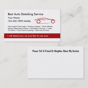 Cartes de visite des meilleurs services de detaili
